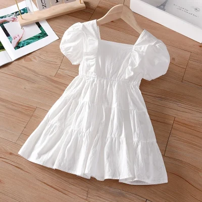 Đầm Dài Công Chúa Phối Bèo Màu Trắng